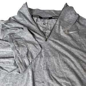 Nike Dri-FIT Pullover Women Medium Grey Excellent 1/4 Zip Running Top